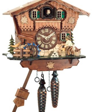 Water Wheel Engstler Battery-Operated Cuckoo Clock- Full Size