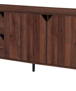 60" Mid, Century TV Console, Dark Walnut