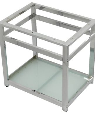 VSP3122B1 31" X 22" Steel Console Sink Base,Glass Shelf, Polished Chrome