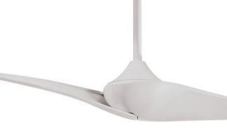 Wave II Ceiling Fan, 2-Blade, Flat White, 60"W