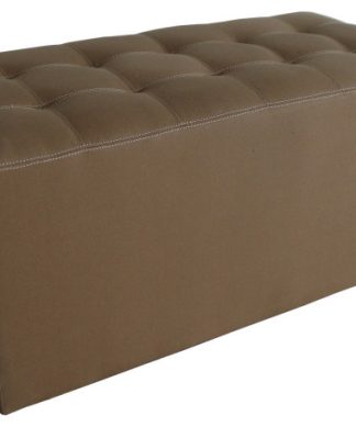 1" x 32" x 16" Tan Wood Canvas Bench