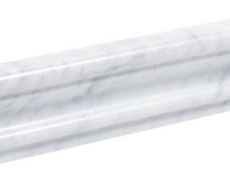 White Carrara C Polished Andorra Classic 2"x12" Molding, Set of 10