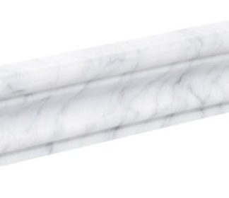 White Carrara C Honed Andorra Classic 2"x12" Molding, Set of 10