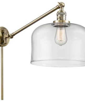 1-Light 12" Swing Arm Antique Brass - Bulb Included