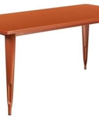 31.5"X63" Rectangular Copper Metal Indoor-Outdoor Table