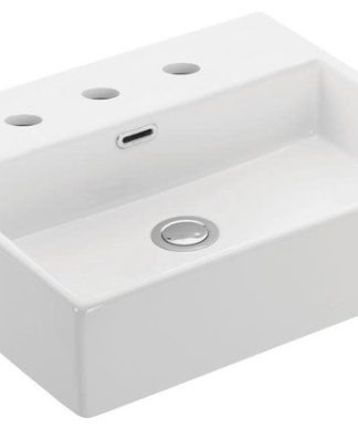 WS Bath Collections Quattro 50.03 Quattro 19-1/2" Ceramic Vessel - White