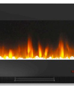 42" Color Changing Wall Mount Fireplace With Crystals