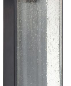 2-Light Wall Mount, Black With Clear Glass