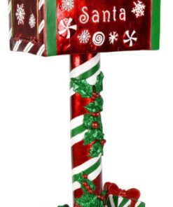 36" Letters To Santa Red Mailbox Sign