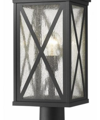 Z-Lite 583PHBR-533PM-BK Brookside - 21.5 Inch 1 Light Outdoor Pier Mount