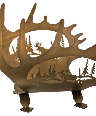 24W Moose Antler Log Holder