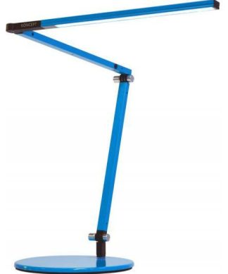 Z-Bar Mini Desk Lamp, Hardwire Wall Mount, Warm Light, LED, Blue, 12.75"H
