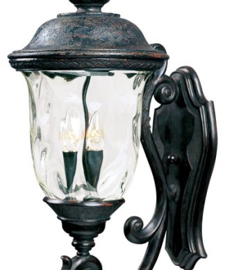3424WGOB Carriage House DC 3-Light Outdoor Wall Lantern in Oriental Bronze
