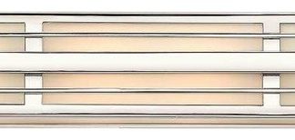 Winton Bath Four-Light in Chrome With Inside White Etched Panels Glass