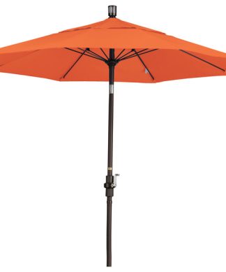 7.5 Foot Sunbrella Crank Lift Collar Tilt Aluminum Market Umbrella, Bronze Pole