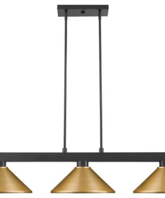 Z-Lite 152MB-MSG Three Light Billiard Light Cobalt Matte Black