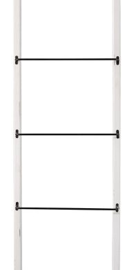 Wood / Metal 76" Ladder, White