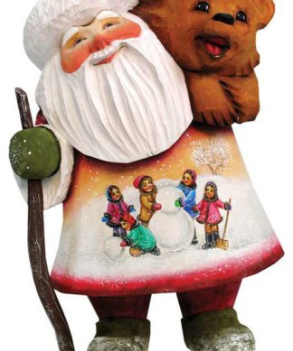 Winters Children, Woodcarved Figurine