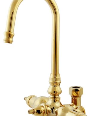 Vintage Goose Neck Faucet with Back Outlet & Diverter