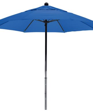 7.5 Foot Sunbrella Fabric Fiberglass Frame Pulley Lift Patio Market Umbrella