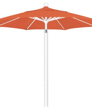 7.5 Foot Sunbrella Fabric Aluminum Pulley Lift Patio Umbrella, Bronze Pole