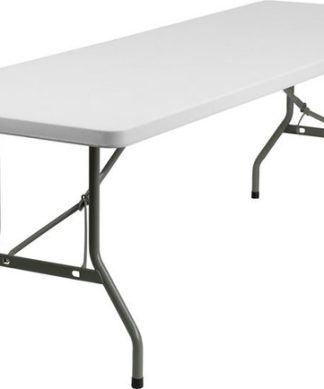 30"x96" Granite White Plastic Folding Table
