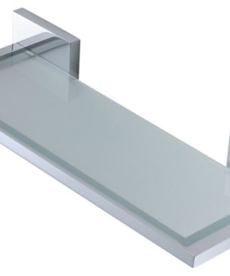 WS Bath Collections Carmel 2671 12" Modern Frosted Glass Wall - Polished Chrome