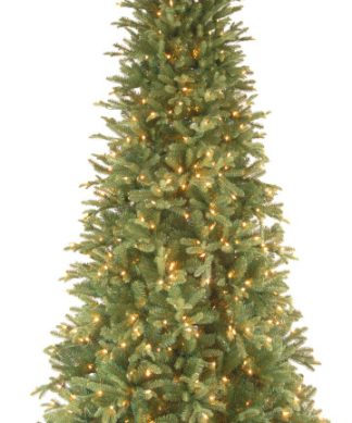 7' Feel Real Tiffany Fir Slim Hinged Tree With 550 Clear Lights