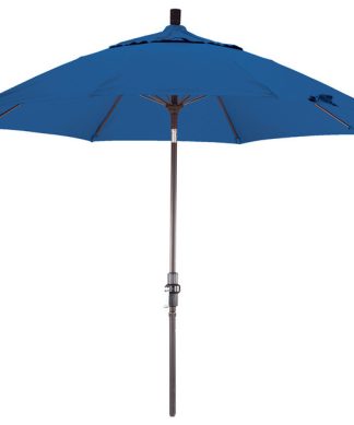 9 Foot Sunbrella Crank Lift Collar Tilt Aluminum Market Umbrella, Bronze Pole