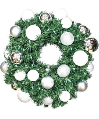 4' Sequoia Wreath Decorated With The Iceland Ornament