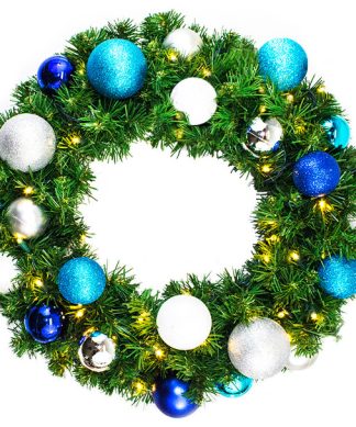 4' Sequoia Wreath Decorated With The Arctic Ornament