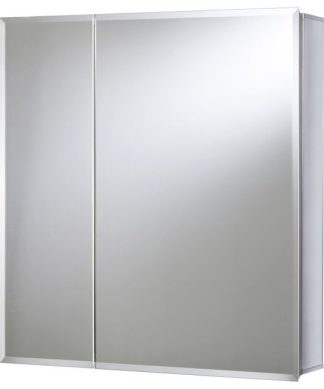 Jacuzzi PD49000 26" H x 24" W x 5-1/4" D Double Door Medicine - Silver Aluminum