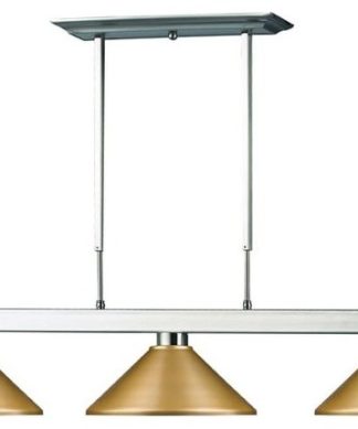 Z-Lite 152-MSG Cobalt 3 Light 46"W Billiard Pendant - Brushed Nickel