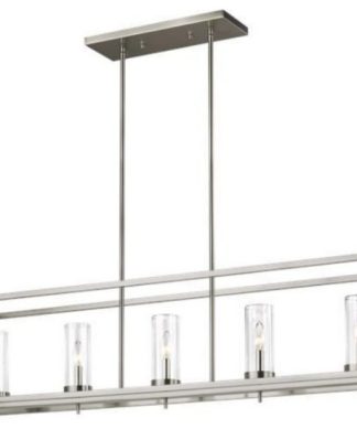 17.5W 5 LED Island in Modern Style - 9 inches wide by 11 inches high Brushed