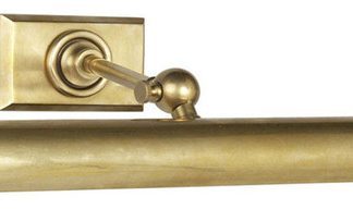 18" Cabinet Maker's Picture Light, Hand-Rubbed Antique Brass