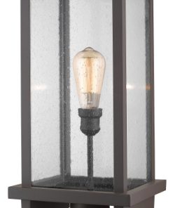 Fallow Collection 1 Light Outdoor Pier Mounted Fixture in Deep Bronze Finish