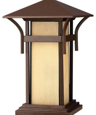 1 Light Large Outdoor Low Voltage Pier Mount Lantern in Craftsman Coastal Style