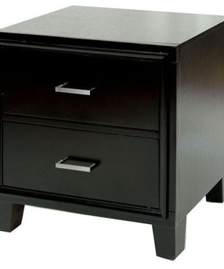 2 Drawer Night Stand, Espresso Brown