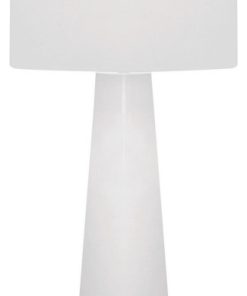 White Obelisk Table Lamp With Night Light