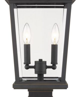 Z-Lite 568PHBS-SQPM-ORB Beacon - 104.5" Two Light Outdoor Post Mount