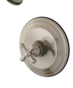 Water Saving Restoration Tub,Shower Faucet,Cross Handles,Satin Nickel