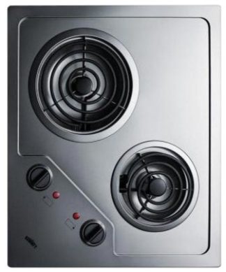 2 Burner Cooktop in Stainless Steel-Coil Elements 230 Cr2B224S