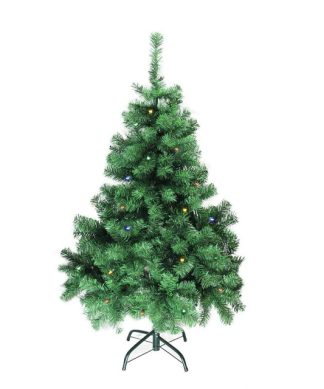 4'x30" Pre-Lit Classic Pine Artificial Christmas Tree, Multi LED Lights
