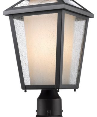 Z-Lite 532PHMR-533PM-BK Memphis - 19.25" One Light Outdoor Pier Mount