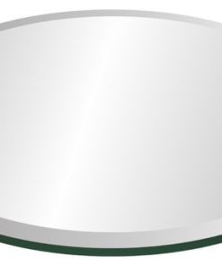 38" Tempered Round Glass Table Top, 1/2" Thickness, 1" Bevel