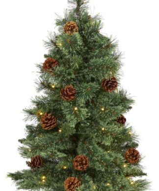 9? Wisconsin Slim Snow Tip Pine Christmas Tree with 800 Clear LED Lights