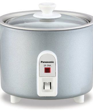 1.5-cup Mini Rice Cooker With Glass Lid, Silver