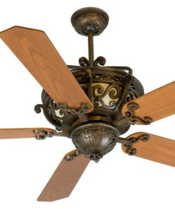 52" Custom Wood Ceiling Fan With Walnuted Blades