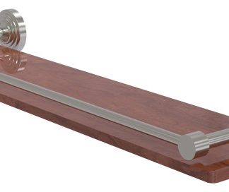 Waverly Place Collection 22 Inch Solid IPE Ironwood Shelf with Gallery Rail