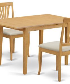 3-Piece Small Kitchen Table Set, Table and 2 Dining Chairs